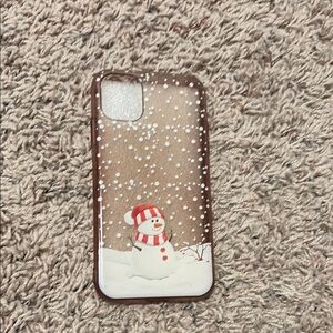Clear Snowman iPhone Case - Festive Winter Phone Cover